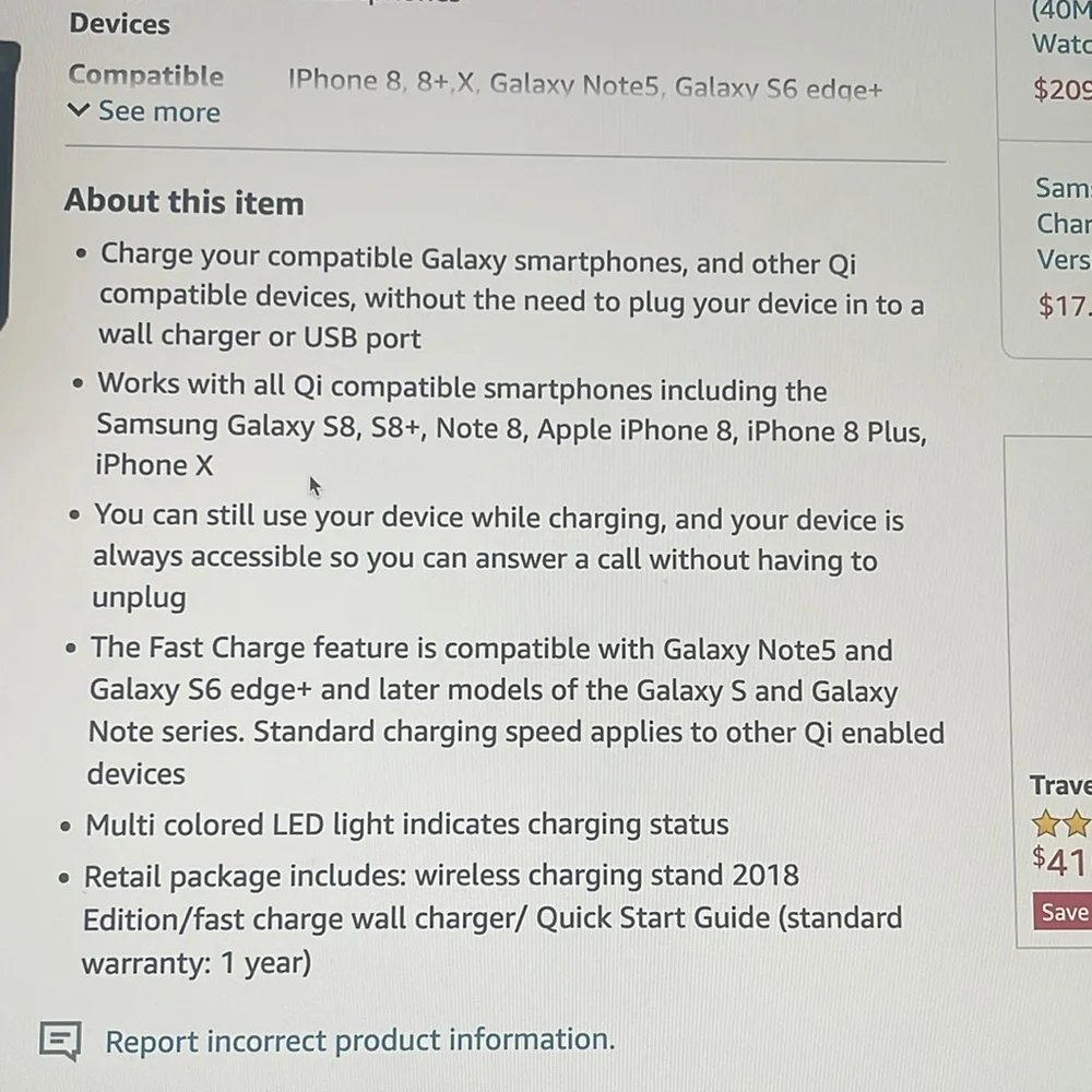 Samsung qi Certified fast charger